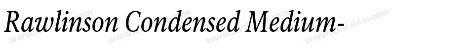 Rawlinson Condensed Medium字体转换